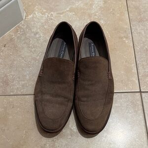 Aston Grey Men's Brown Suede Slip-On Loafers- Preloved in good condition